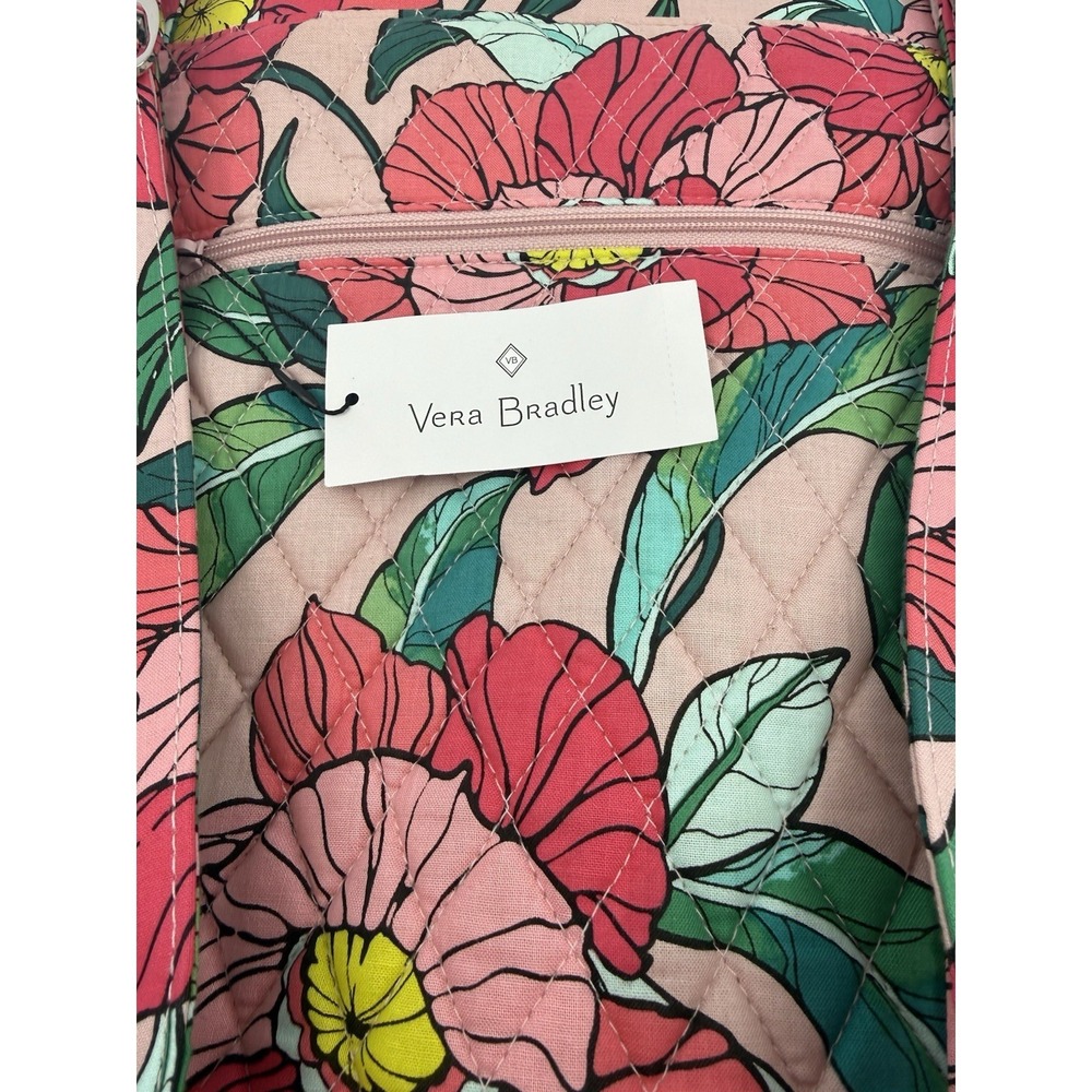 Vera‎ Bradley Quilted Floral Crossbody Shoulder Bag Pink Adjustable Strap NWT - Picture 2 of 14